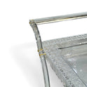 Three-Tier Gold-Accented Acrylic Bar Cart