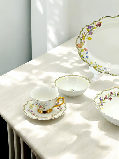 Vibrant Bloom 32-Piece Porcelain Dinnerware Set