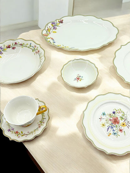 Vibrant Bloom 32-Piece Porcelain Dinnerware Set