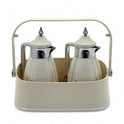 Almarjan 2-Piece Vacuum Flask Set with Carrying Basket
