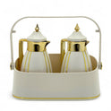 Almarjan 2-Piece Vacuum Flask Set with Carrying Basket