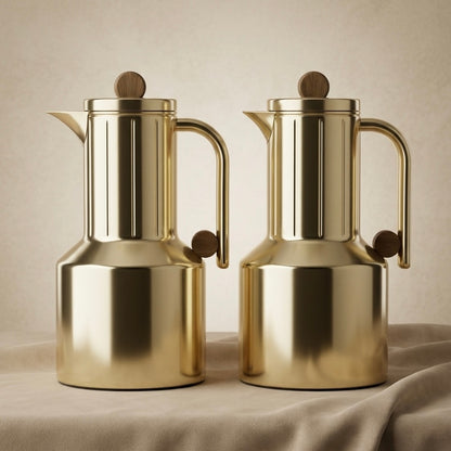 Regal Modern 2-Piece Gold Flask Set (1L + 1L)