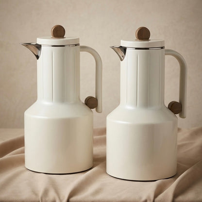 Regal Modern 2-Piece Beige Flask Set (1L + 1L)