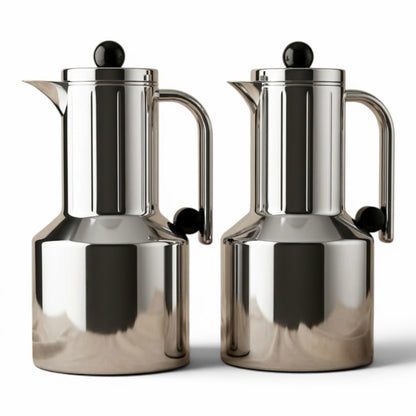 Regal Modern 2-Piece Mirror Silver Flask Set (1L + 1L)