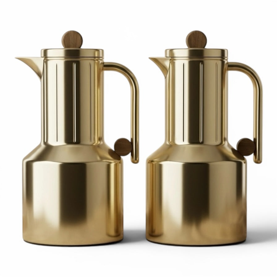 Regal Modern 2-Piece Gold Flask Set (1L + 1L)
