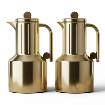 Regal Modern 2-Piece Gold Flask Set (1L + 1L)