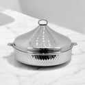 Hammered Stainless Steel Hot Pot: 2.5L & 12.5L Serving Elegance