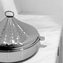 Hammered Stainless Steel Hot Pot: 2.5L & 12.5L Serving Elegance