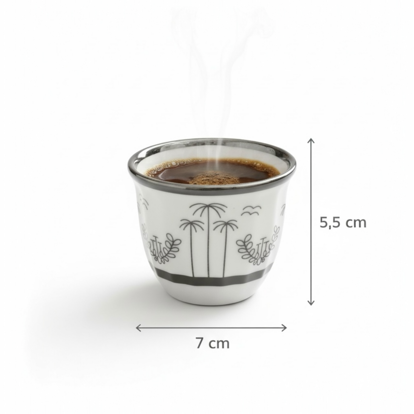 Cawa Arabic Coffee Cups Set S/Line – 12 Pieces (120cc)