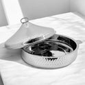 Hammered Stainless Steel Hot Pot: 2.5L & 12.5L Serving Elegance