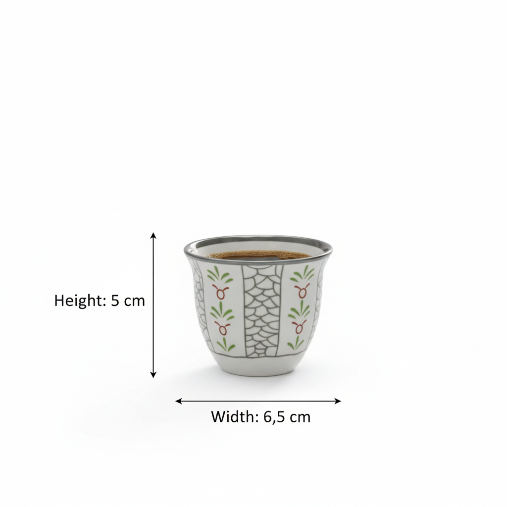Cawa Arabic Coffee Cups Set S/Line – 12 Pieces (80cc)