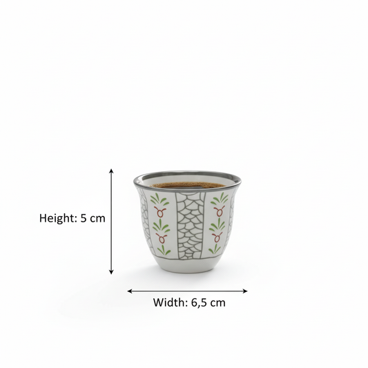Cawa Arabic Coffee Cups Set S/Line – 12 Pieces (80cc)