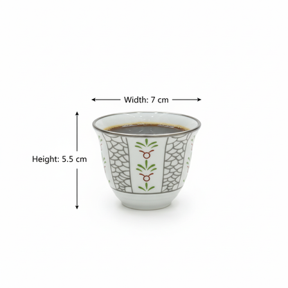 Cawa Arabic Coffee Cups Set S/Line – 12 Pieces (120cc)