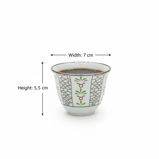 Cawa Arabic Coffee Cups Set S/Line – 12 Pieces (120cc)