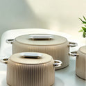 Luxury Ribbed Hot Pot Set: 3 Sizes