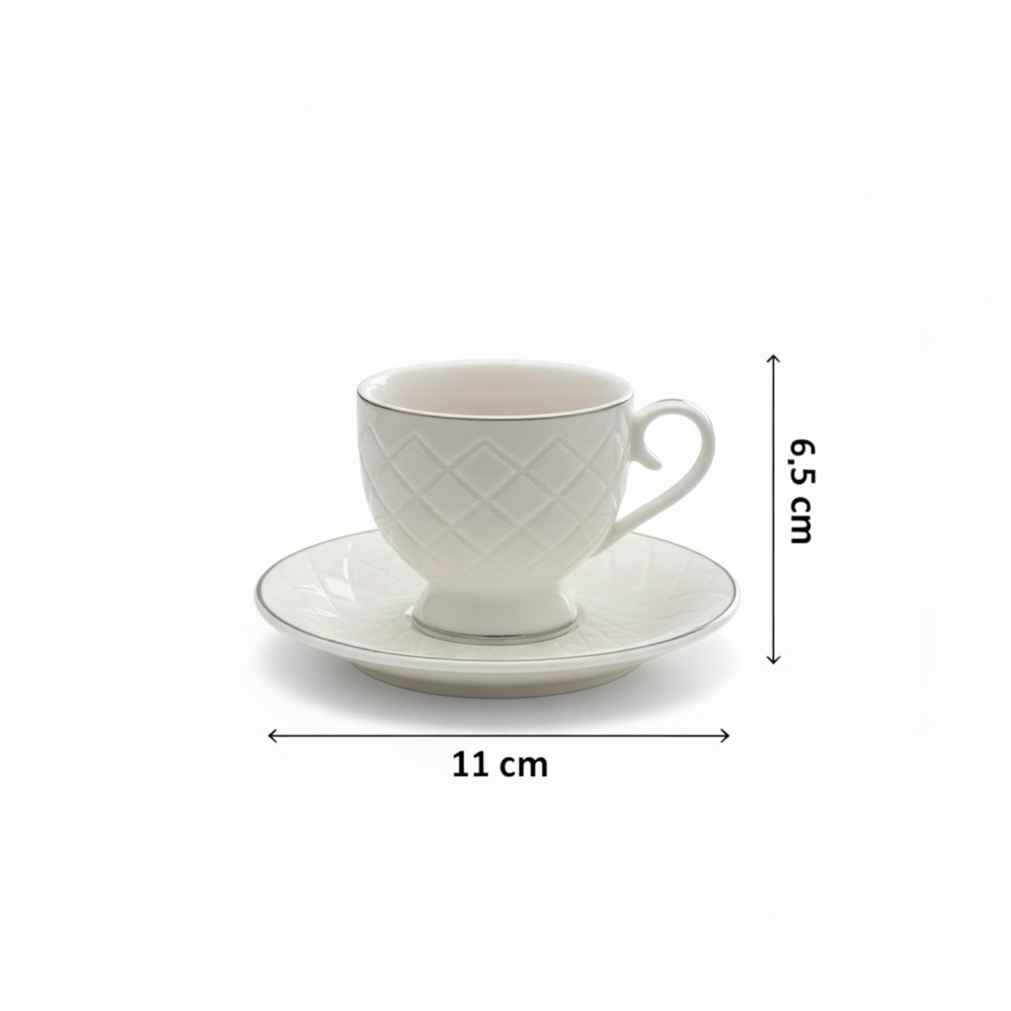 Cawa Coffee Cups Set S/Line – 6 Cups with Saucers (90cc)