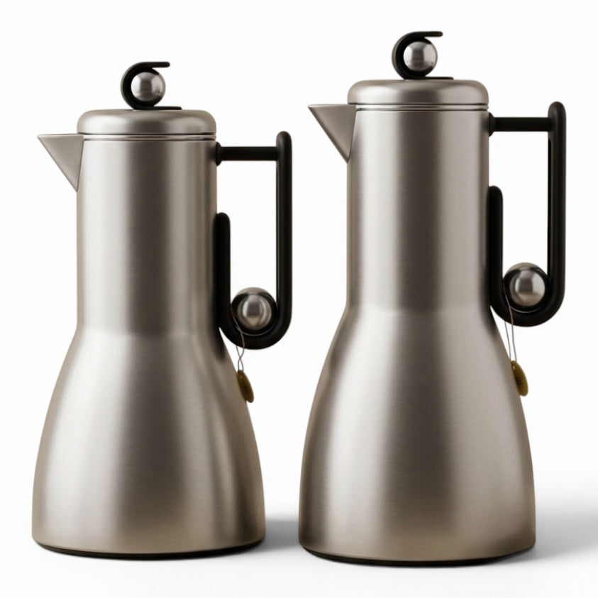 Al Marjan Flask Set M/Silver black - 1L + 1L - Mawaeen