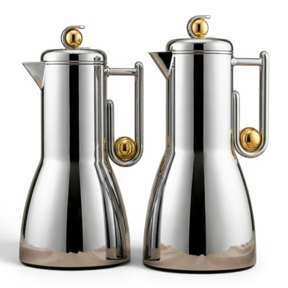 Al Marjan Flask Set Silver/Gold - 1L + 1L - Mawaeen