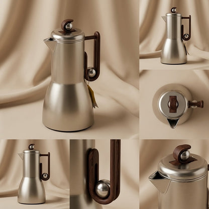 Al Marjan Flask Set M/Silver Wood - 1L + 1L - Mawaeen