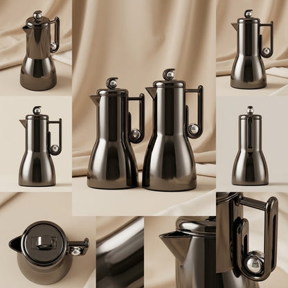 Al Marjan Flask Set Chrome/Silver - 1L + 1L - Mawaeen