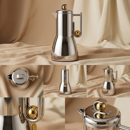 Al Marjan Flask Set Silver/Gold - 1L + 1L - Mawaeen