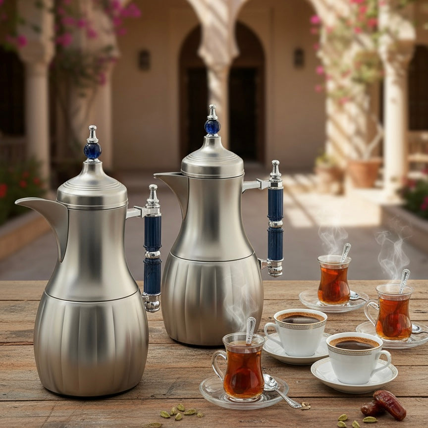 Premium Modern Dallah Set – Elegant Contemporary Design (1L + 1L)