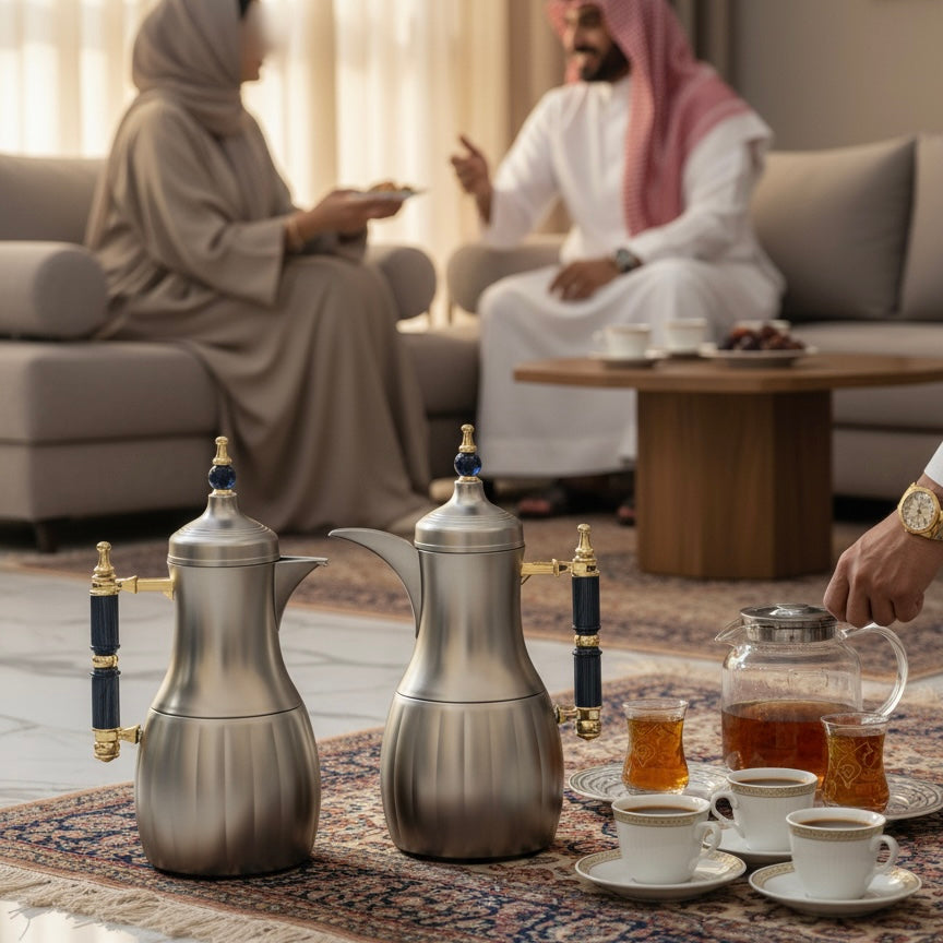 Premium Modern Dallah Set – Elegant Contemporary Design (1L + 1L)