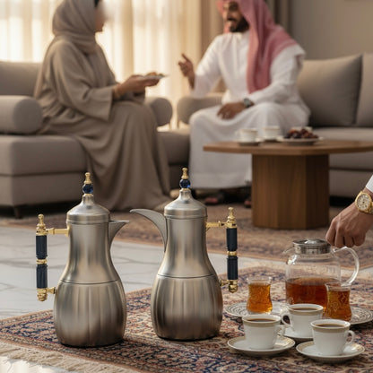 Premium Modern Dallah Set – Elegant Contemporary Design (1L + 1L)