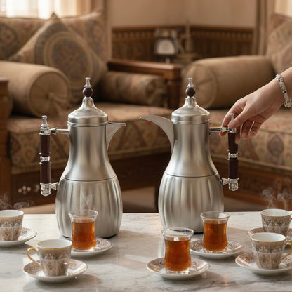 Premium Modern Dallah Set – Elegant Contemporary Design (1L + 1L)
