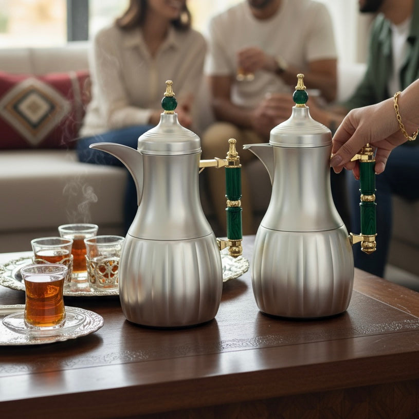 Premium Modern Dallah Set – Elegant Contemporary Design (1L + 1L)