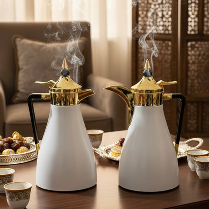 Regal Elegant Arabic Dallah Set – Modern Tapered Silhouette (1L + 1L)