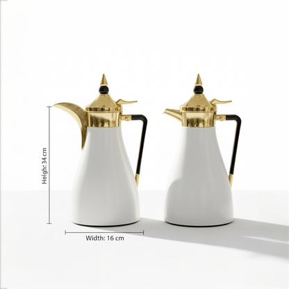 Regal Elegant Arabic Dallah Set – Modern Tapered Silhouette (1L + 1L)