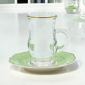 Garden Bloom Beverage Set: Turkish, Arabic, Milk Tea & Tea Glasses