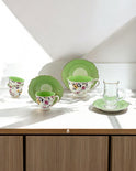 Garden Bloom Beverage Set: Turkish, Arabic, Milk Tea & Tea Glasses