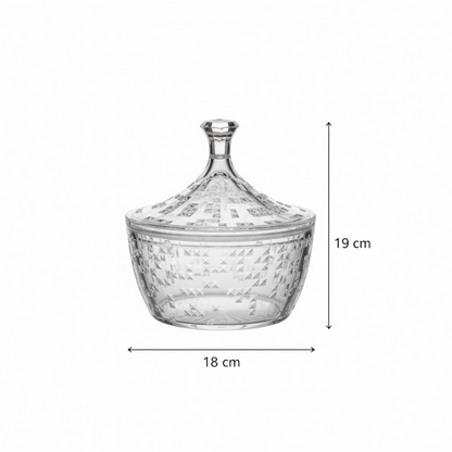 Premium Acrylic Date Bowl with Lid – Elegant Serving Piece (M)