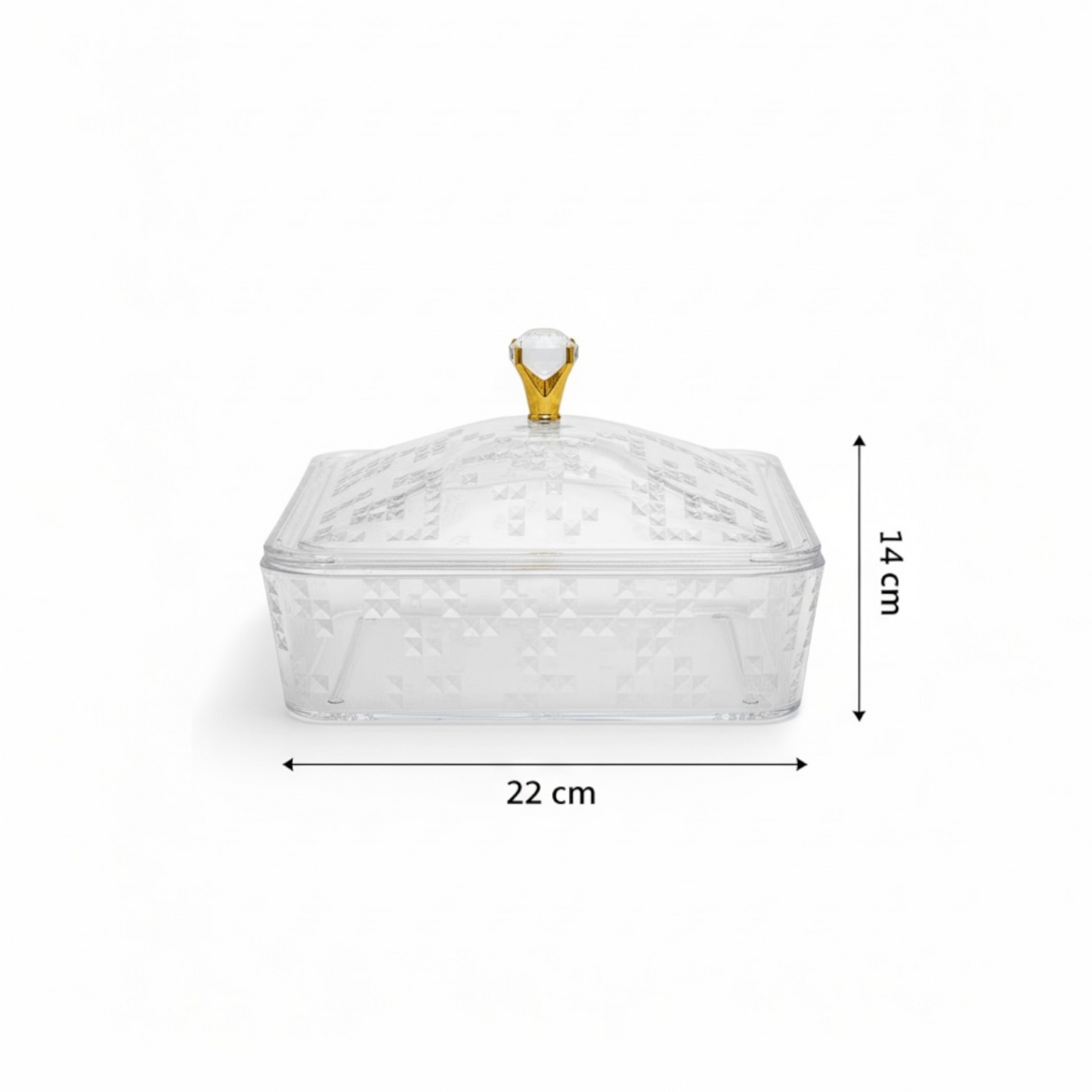 Elegant Acrylic Candy Box with Lid – Square Design (S)