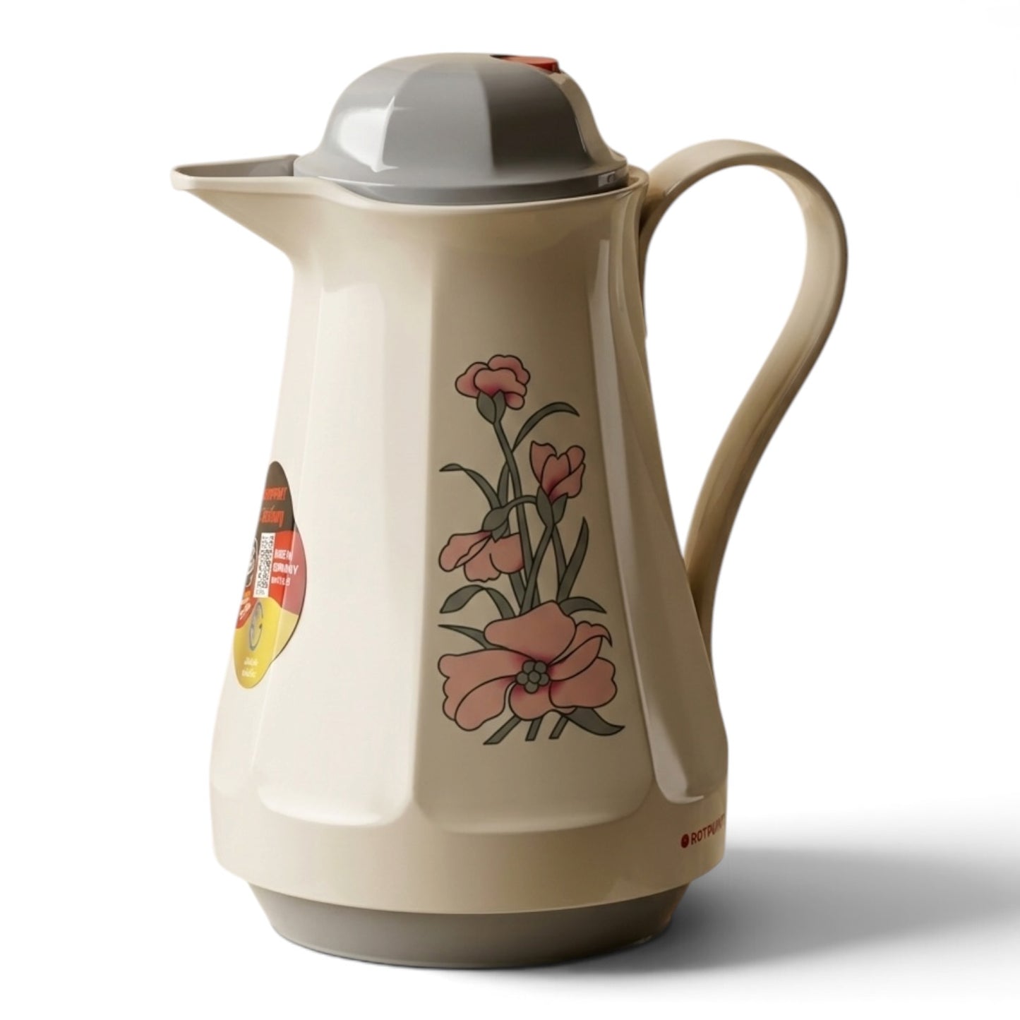 Rotpunkt German Vacuum Flask – Pink Floral Print Edition (1.0 Liter)