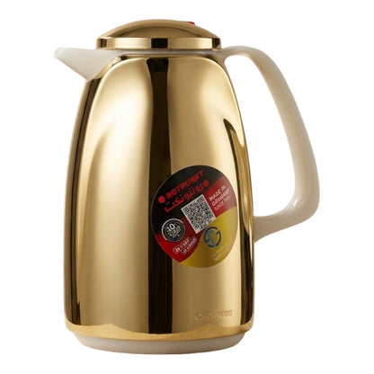 Rotpunkt German Vacuum Flask – Gold & White Accents (0.5 Liter)