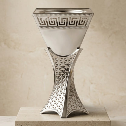 Luxury Silver Greek Key Incense Burner – (M)