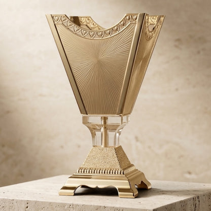 Luxury Gold & Crystal Sunburst Incense Burner
