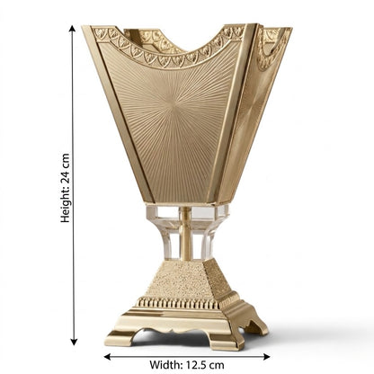 Luxury Gold & Crystal Sunburst Incense Burner