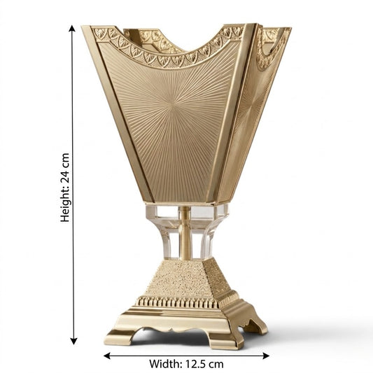 Luxury Gold & Crystal Sunburst Incense Burner