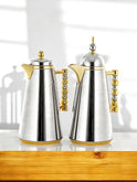Modern Elegance Flask Set (2-Piece): Sleek Design, Multiple Colors (silver)