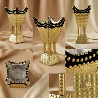 Luxury Gold & Black Velvet Incense Burner – Medium Size (M)