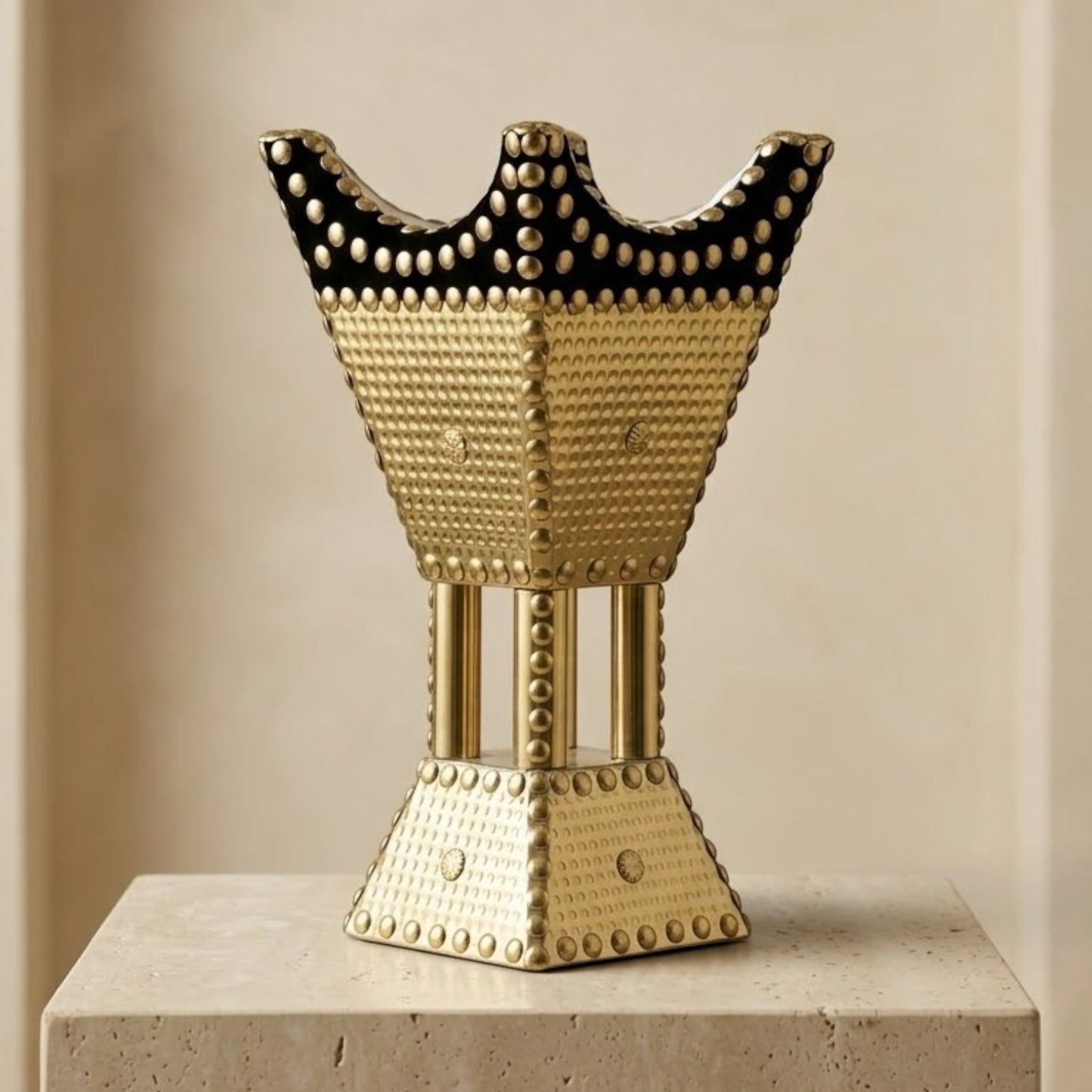 Luxury Gold & Black Velvet Incense Burner – Medium Size (M)