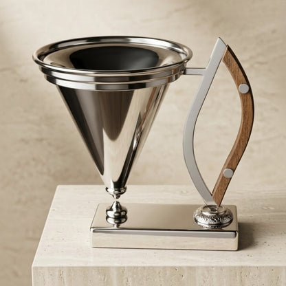 Grand Architectural Stainless Steel & Wood Incense Burner (Size XL)