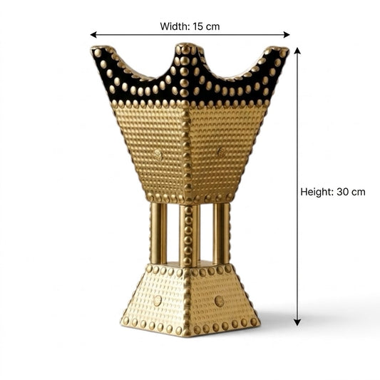 Luxury Gold & Black Velvet Incense Burner – Medium Size (M)