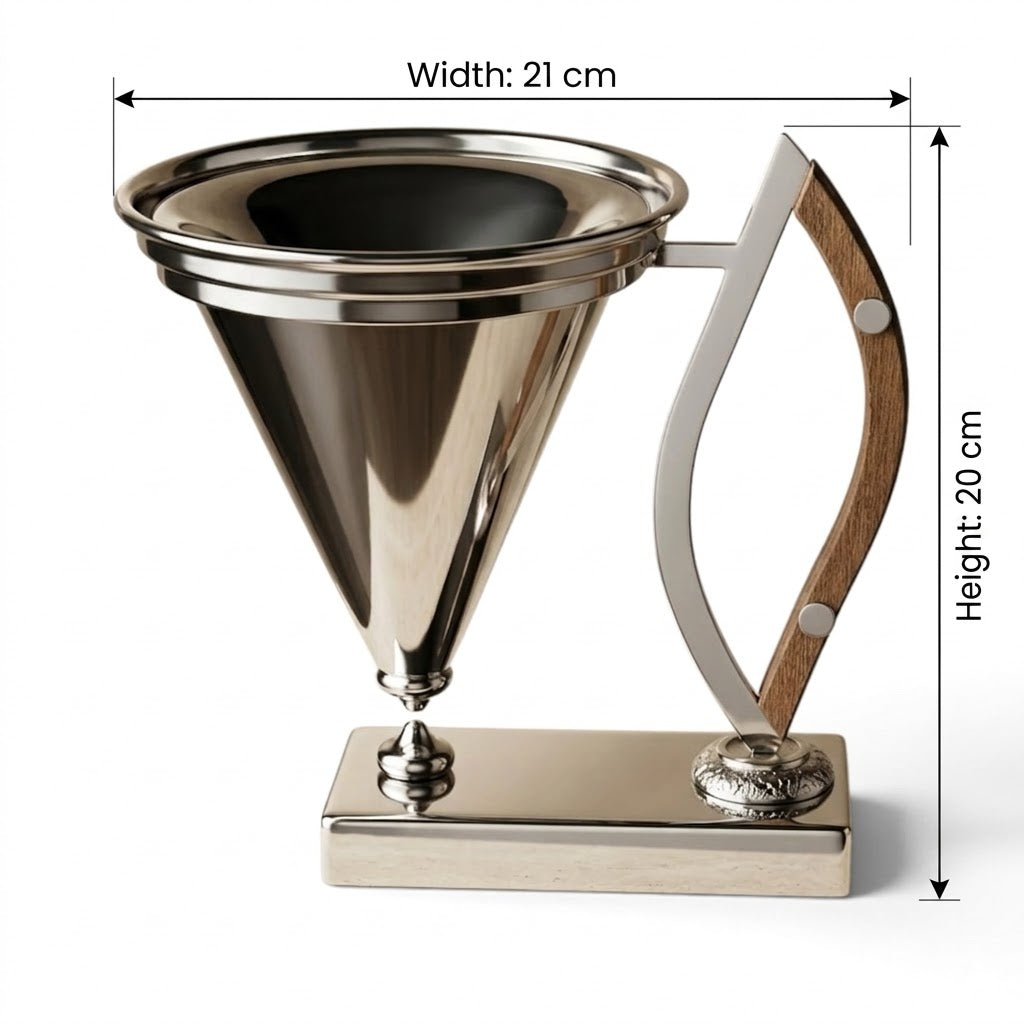 Grand Architectural Stainless Steel & Wood Incense Burner (Size XL)