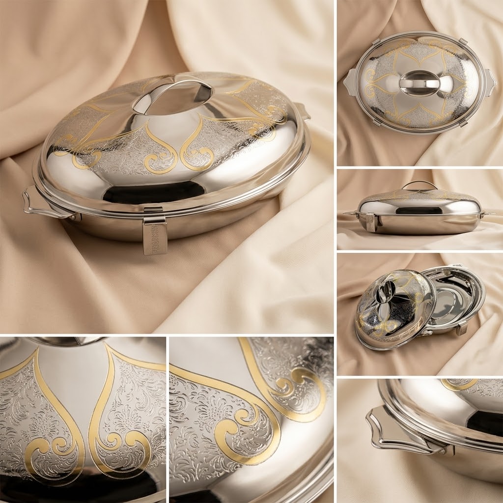 Pradeep Stainless Steel Insulated Hot Pot – 36 cm