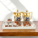 Almarjan 24-Piece Flask Set: Silver & Gold Elegance